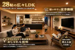 札幌市豊平区平屋新築住宅 リビングイメージ