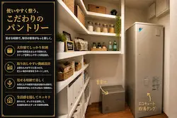 札幌市豊平区平屋新築住宅 パンドリーイメージ