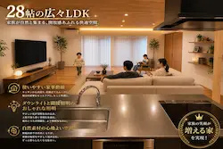 札幌市豊平区平屋新築住宅 キッチンイメージ