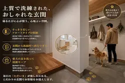 札幌市豊平区平屋新築住宅 玄関イメージ