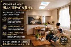 札幌市豊平区中の島A棟新築住宅 リビングイメージ