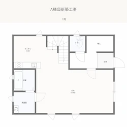 札幌市南区新築住宅 1階間取り図