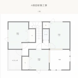 札幌市南区新築住宅 2階間取り図