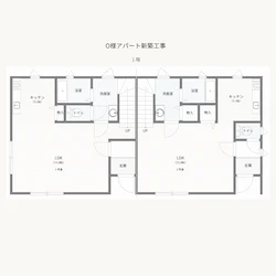 札幌市豊平区新築住宅 1階間取り図
