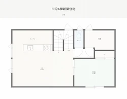 川沿A棟新築住宅 2階間取り図