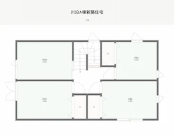 川沿A棟新築住宅 3階間取り図